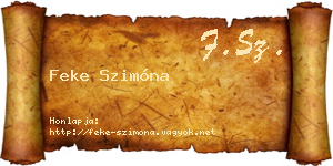 Feke Szimóna névjegykártya